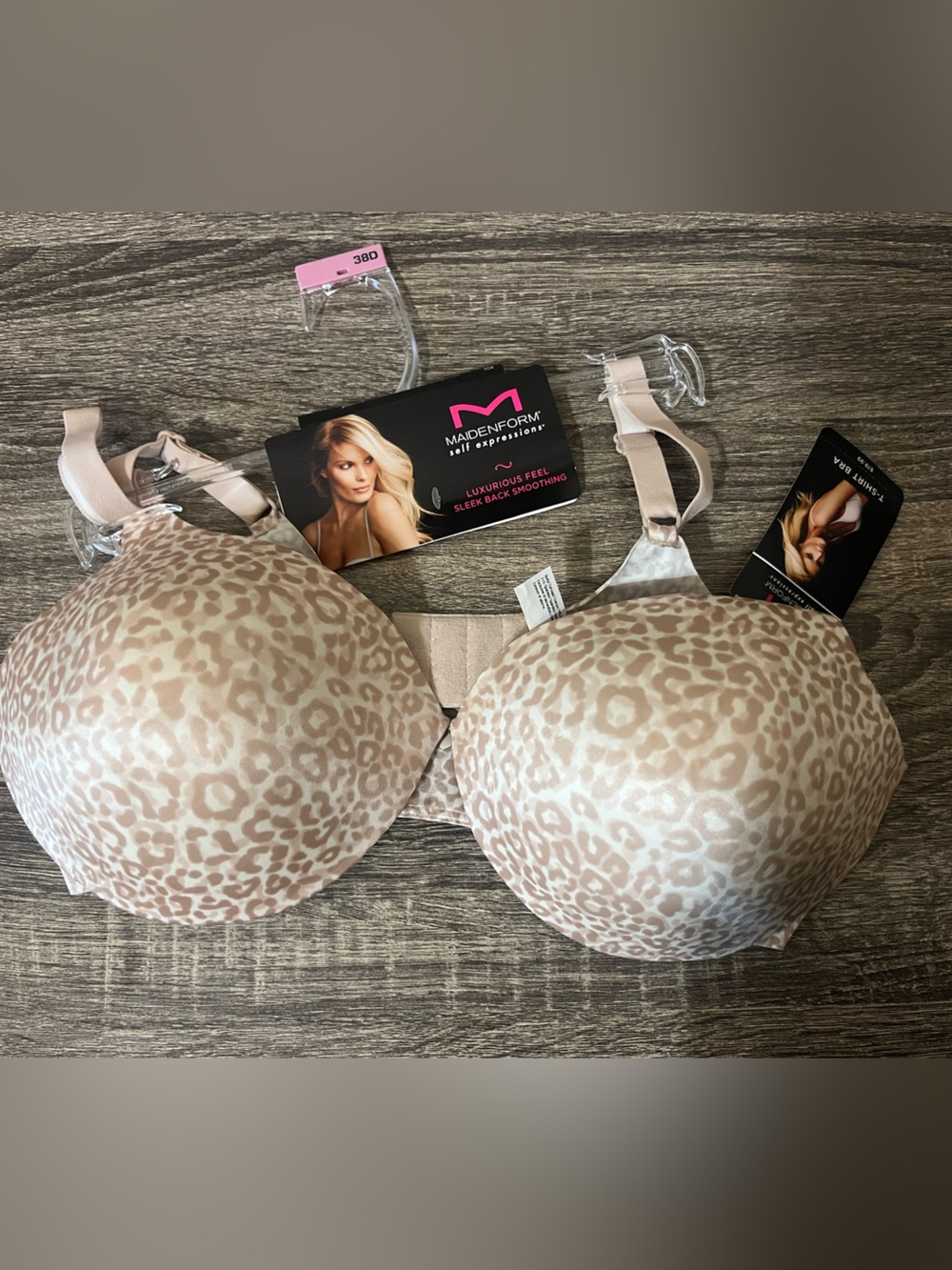 Maidenform Beige Leopard Print T-Shirt Bra